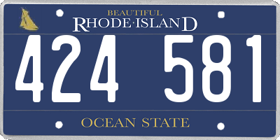 RI license plate 424581