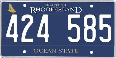 RI license plate 424585