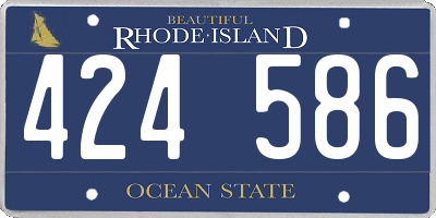 RI license plate 424586