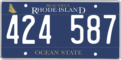 RI license plate 424587