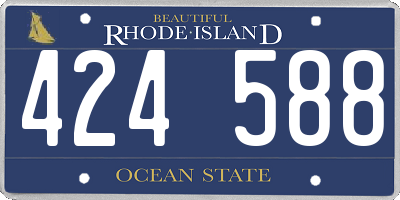 RI license plate 424588