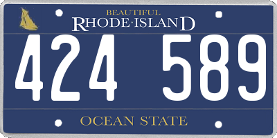 RI license plate 424589