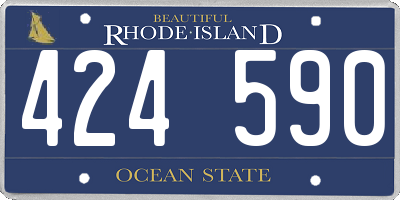 RI license plate 424590