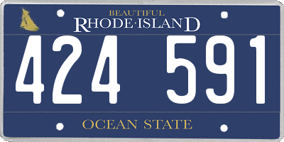 RI license plate 424591