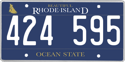 RI license plate 424595