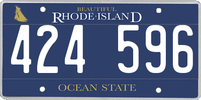 RI license plate 424596