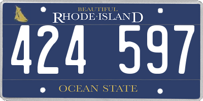 RI license plate 424597