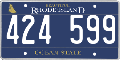 RI license plate 424599