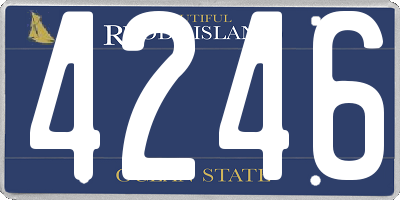 RI license plate 4246