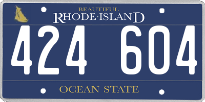 RI license plate 424604