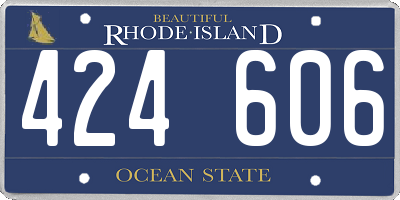 RI license plate 424606