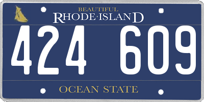 RI license plate 424609