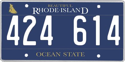 RI license plate 424614
