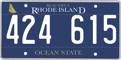 RI license plate 424615