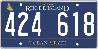 RI license plate 424618