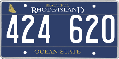 RI license plate 424620