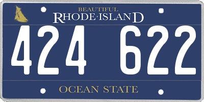 RI license plate 424622