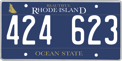 RI license plate 424623