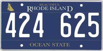 RI license plate 424625