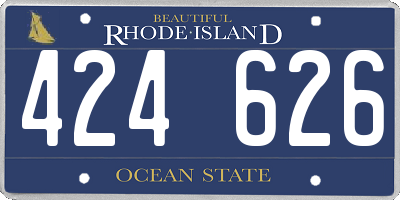 RI license plate 424626