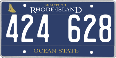 RI license plate 424628