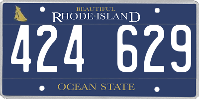 RI license plate 424629