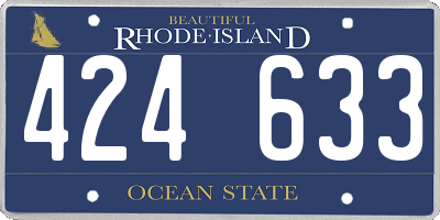 RI license plate 424633