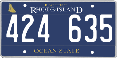 RI license plate 424635