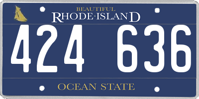 RI license plate 424636