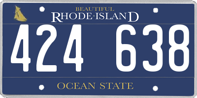 RI license plate 424638