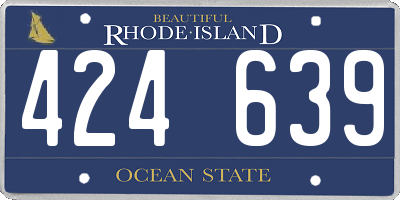 RI license plate 424639