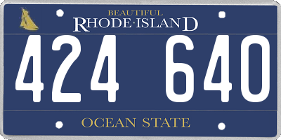 RI license plate 424640