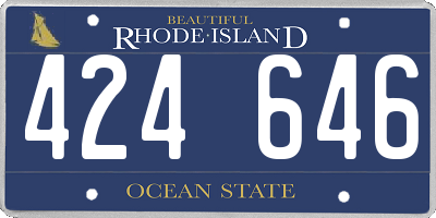 RI license plate 424646