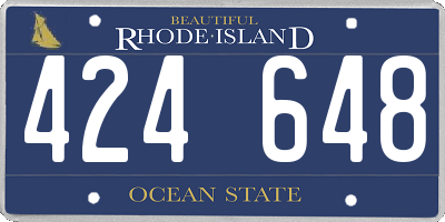 RI license plate 424648