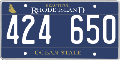 RI license plate 424650
