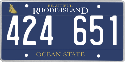 RI license plate 424651