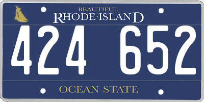 RI license plate 424652