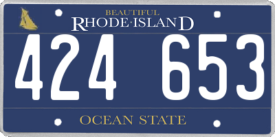 RI license plate 424653