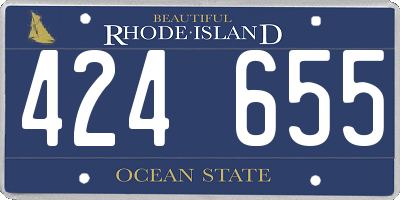 RI license plate 424655