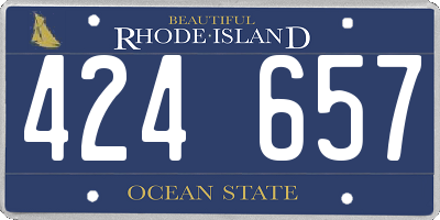 RI license plate 424657
