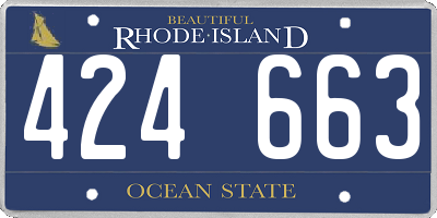RI license plate 424663