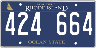 RI license plate 424664