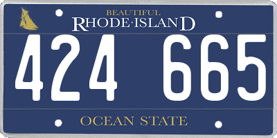 RI license plate 424665