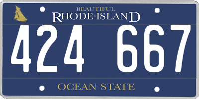RI license plate 424667