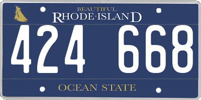 RI license plate 424668