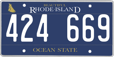 RI license plate 424669