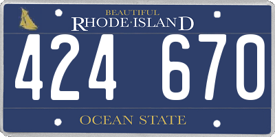 RI license plate 424670