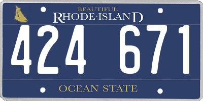 RI license plate 424671