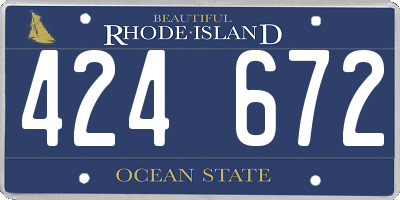 RI license plate 424672