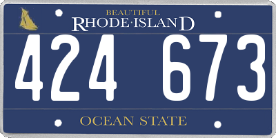 RI license plate 424673